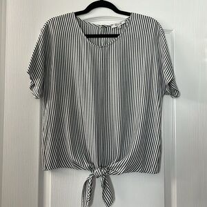 Madewell Tie Front Top, Size M